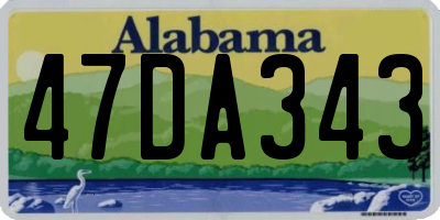 AL license plate 47DA343