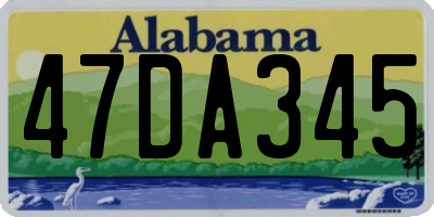 AL license plate 47DA345