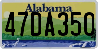AL license plate 47DA350