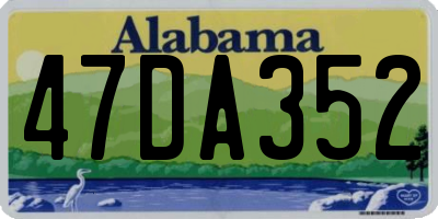 AL license plate 47DA352
