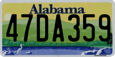 AL license plate 47DA359