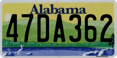 AL license plate 47DA362