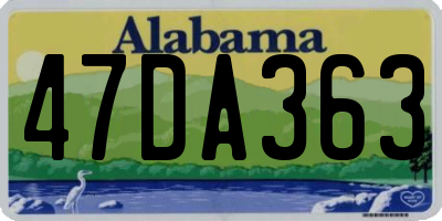 AL license plate 47DA363