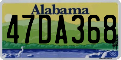 AL license plate 47DA368