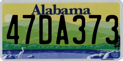 AL license plate 47DA373
