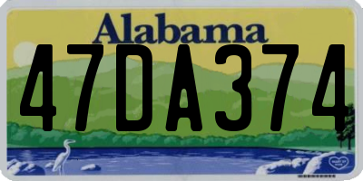 AL license plate 47DA374