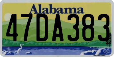 AL license plate 47DA383