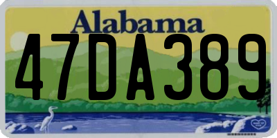 AL license plate 47DA389