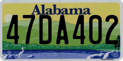 AL license plate 47DA402