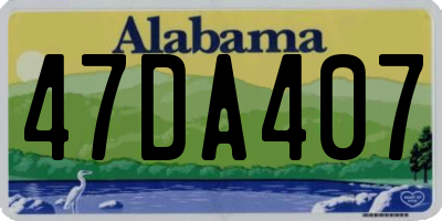 AL license plate 47DA407