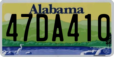 AL license plate 47DA410