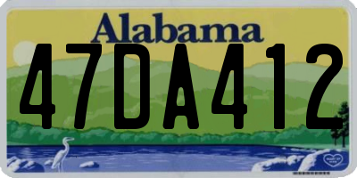 AL license plate 47DA412