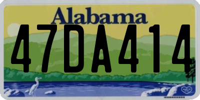 AL license plate 47DA414