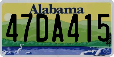 AL license plate 47DA415