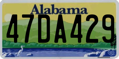 AL license plate 47DA429