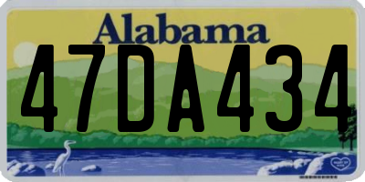 AL license plate 47DA434