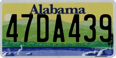 AL license plate 47DA439