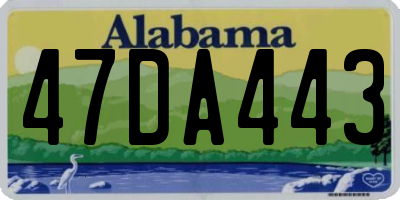 AL license plate 47DA443