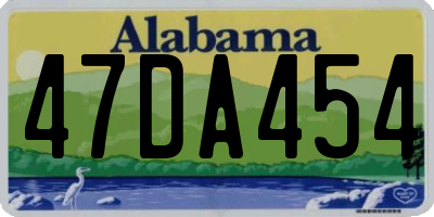 AL license plate 47DA454
