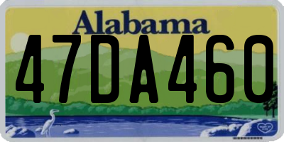 AL license plate 47DA460