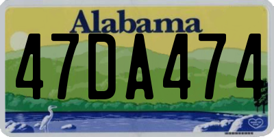 AL license plate 47DA474