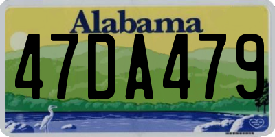 AL license plate 47DA479