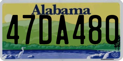 AL license plate 47DA480