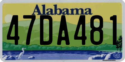 AL license plate 47DA481