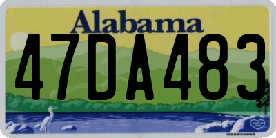 AL license plate 47DA483