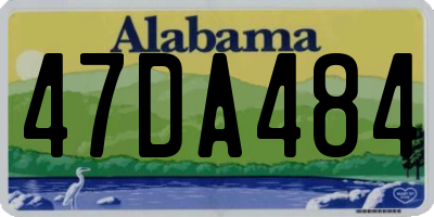 AL license plate 47DA484