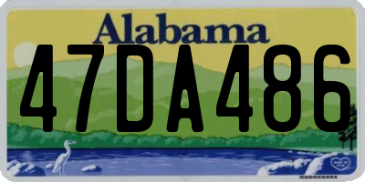 AL license plate 47DA486