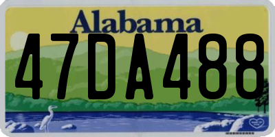 AL license plate 47DA488