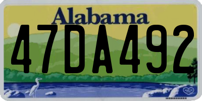 AL license plate 47DA492