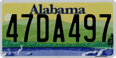 AL license plate 47DA497