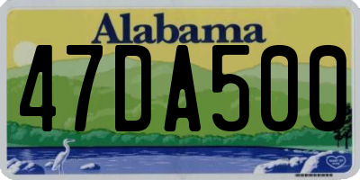 AL license plate 47DA500