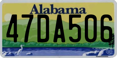 AL license plate 47DA506