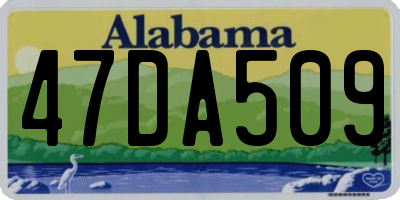 AL license plate 47DA509