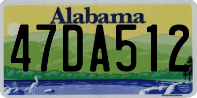 AL license plate 47DA512