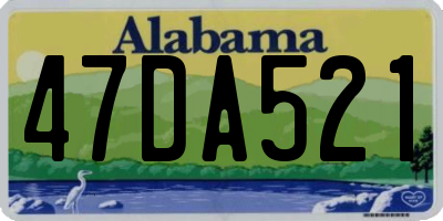 AL license plate 47DA521
