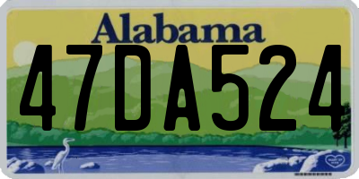 AL license plate 47DA524