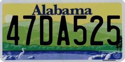 AL license plate 47DA525