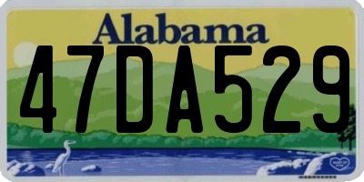 AL license plate 47DA529