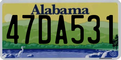 AL license plate 47DA531
