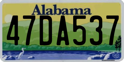 AL license plate 47DA537