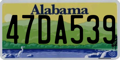 AL license plate 47DA539