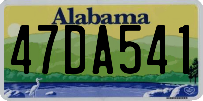 AL license plate 47DA541