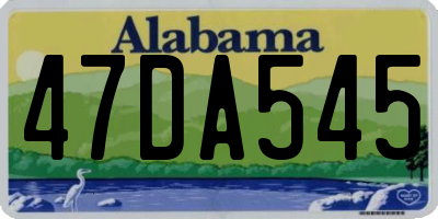 AL license plate 47DA545