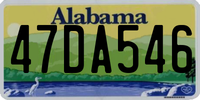 AL license plate 47DA546