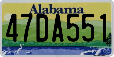 AL license plate 47DA551