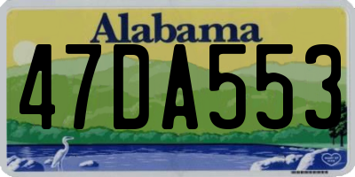 AL license plate 47DA553